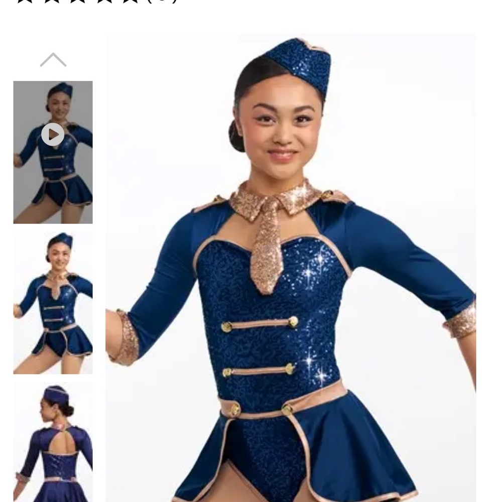 Weissman Navy and Gold Dance Costume